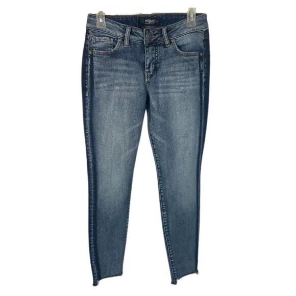 Silver Jeans Aiko Ankle Skinny Women's Size 27 (27 x 27) Mid Rise Rough Hem - Picture 1 of 12